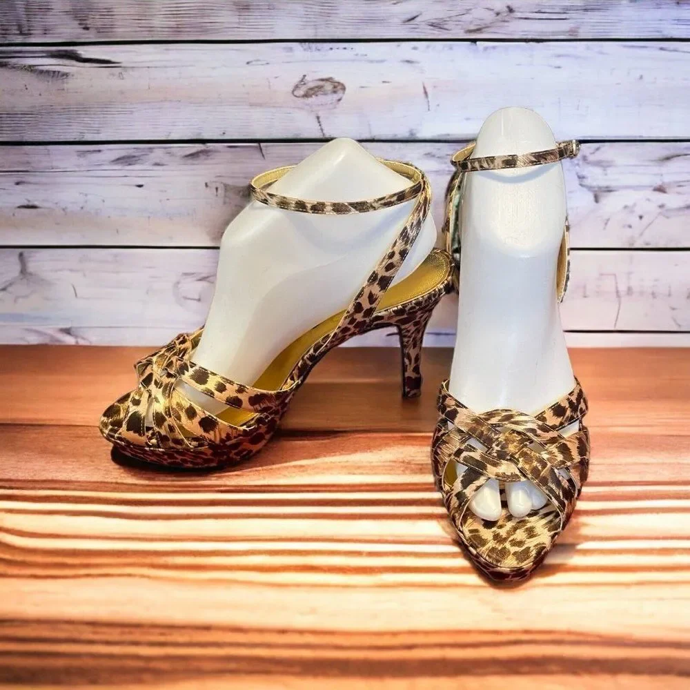 NIB Caparros Women's Makai Platform Sandal 7.5 Leopard print - Picture 5 of 10